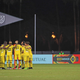 Members of the Columbus Crew huddle up prior to the match against the FC Cincinnati in the MLS Is Back Tournament.